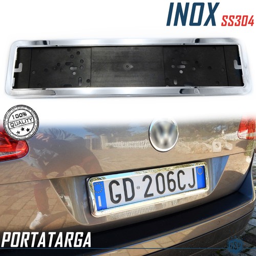 Portatarga posteriore cromato - portatarga,
